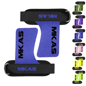MKAS-Protector de Palma de microfibra de 2mm para levantamiento de pesas, agarre de gimnasio, gancho fuerte, sujetadores de bucle, soporte de levantamiento de pesas, empuñaduras de gimnasio