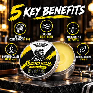 Coffret Cadeau Personnalisé pour Soins de la Barbe en Gros pour Détaillants de Produits de Toilettage Masculin – <span class=keywords><strong>Kit</strong></span> Complet de Soins de la Barbe Naturel (Huile, Baume, Nettoyant) - Product Image 4