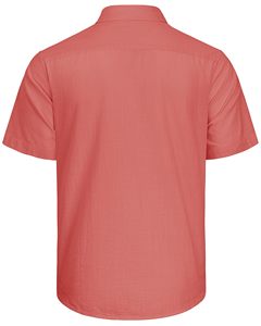 Men's Casual Cotton <b>Linen</b> Button Shirts Short Sleeve Lightweight Beach Vacation Tops 100% Cotton Stand <b>Printed</b> ODM Wholesale - Product Image 4