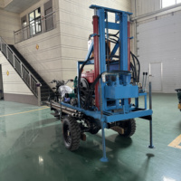 Foreuse hydraulique portable montée sur tricycle pour puits d'eau, profondeur 200m, moteur diesel 380V, marque FY