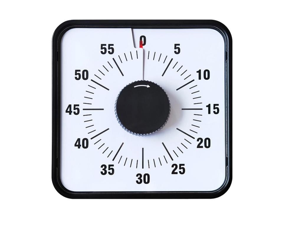 Visual Timer Mini Plastic Magnetic Countdown Pomodoro Time Manager Alarm Function for Kitchen Classroom Children-Desktop Use