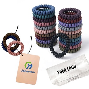Nouveautés en gros : Élastiques à cheveux tendance <span class=keywords><strong>pour</strong></span> femmes, attaches en caoutchouc, élastiques en spirale, élastiques en forme de <span class=keywords><strong>cordon</strong></span> téléphonique - Product Image 1