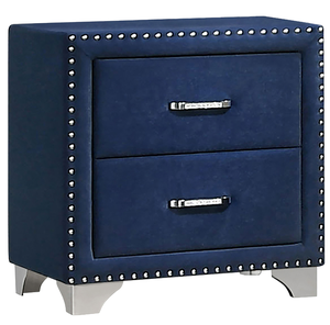 Blue 5-Piece Queen <b>Convertible</b> Modern Luxury Wood Bedroom Set for Apartment & Hotel - Product Image 5