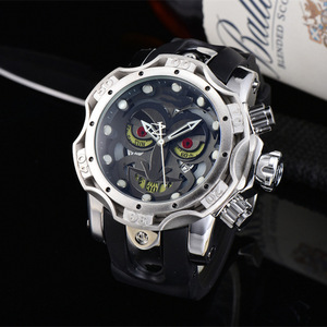 Montre de sport pour homme, à cadran à aiguilles, boîtier en alliage de quartz, bracelet en caoutchouc, écologique, style clown, très vendue à l'international - Product Image 4