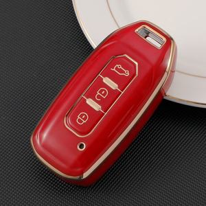 Protecteur de clé de voiture en TPU Gold Edge pour Ford Territory 2023 <span class=keywords><strong>2022</strong></span> 2021 <span class=keywords><strong>Titanium</strong></span> EV Key Keyless 3 Button Car Key Holder - Product Image 3