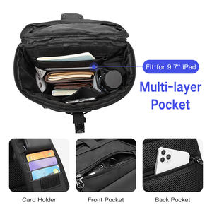 Ozuko-Sac à bandoulière de sport en polyester D9334, petit sac à bandoulière Unix carré unisexe pour hommes pour l'extérieur - Product Image 3