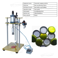 Dranken Bier Aluminium Dop Pers Afdichting Prijzen Semi-Automatische Tafelblad Wijn Glazen Fles Pneumatische Kroon Capping Machine