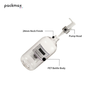 500ml Striped Transparent PET <b>Pump</b> <b>Bottle</b> for Shampoo Shower Gel - High End Hair Mask Lotion Container Wholesale - Product Image 4