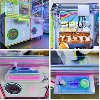 Machine à attraper les peluches pour enfants, design de salon d'arcade, en métal et acrylique, personnalisable, prix usine, meilleures ventes