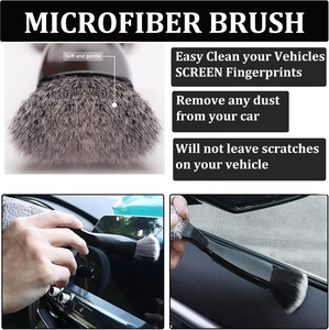 Cepillo de limpieza Interior de <span class=keywords><strong>coche</strong></span> Carcaticz, herramienta de limpieza de detalles automáticos, cepillo de eliminación de polvo, cepillos de detalle de <span class=keywords><strong>coche</strong></span> de doble cabeza - Product Image 2