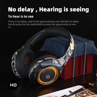 Penyuara telinga olahraga, dapat dilipat mic eksternal on-ear over-ear hifi earphone nirkabel