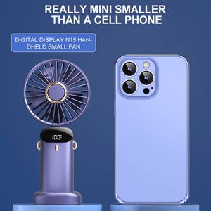 3-In-1 Foldable Handheld Aromatherapy & Aroma <b>Diffuser</b> Digital Display Pocket Fan for Home Office - Product Image 2