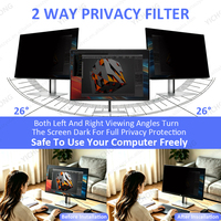 24 inch 16:10 privacy screen filter voor HP computer, anti-blauw licht, UV-bescherming, anti-kras, afneembaar, tweerichtings anti-spionage screenfolie