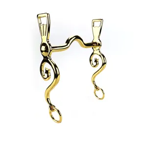 Spanish style horse snaffle bits SS with brass plated pelham horse bits riding equipment