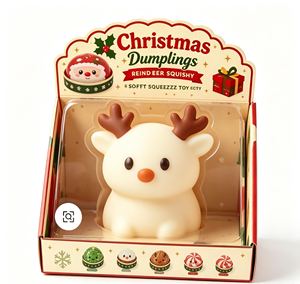 Jouets Squishy Faits Main en Forme de Boulette à Paillettes de Noël avec Logo Personnalisé pour Cadeaux d'Entreprise, Décoration de Bureau et Anti-Stress Tendance - Product Image 1