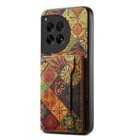 Fleur florale de luxe pour OnePlus 12 étui porte-cartes à rabat béquille téléphone portable étuis en cuir PU pour OnePlus 12R 11 11R
