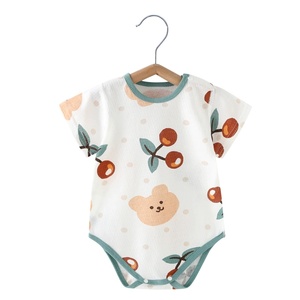 New Design Baby Cotton Assorted Rompers <b>Short</b> Sleeve <b>Onesies</b> With Cartoon Prints For Infants Boys Girls Summer Wear - Product Image 4