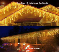 Guirlande lumineuse extérieure IP44, blanc chaud 2700K, 6m/10m, 100 LED, pour Noël, mariage, fête, décoration de la maison et du jardin