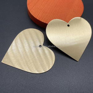 Gepersonaliseerde Vormen Massief Messing Hartvormige Plaat Voor Cadeau Decoratie Hamer Blanco Tags 2 Inch - Product Image 5