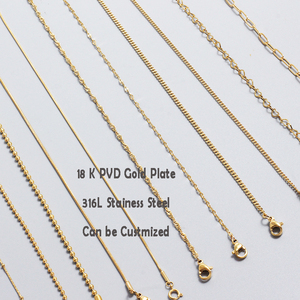 Wholesale Non Tarnish PVD Gold Plated THIN Stainless Steel Necklace Chains | Thin Necklace Chain for Women - Product Image 3