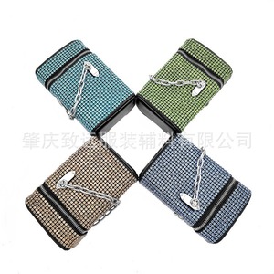 Lake Blue Rhinestone Crossbody Bag 18x12x7cm Zipper Closure Portable Women's Shoulder Bag Vertical <b>Square</b> Shape - Product Image 4
