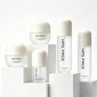Ensemble de flacons de luxe en plastique vert émeraude dépoli mat, forme cylindrique, personnalisables avec logo, pour shampoing, lotion, savon liquide et pots de masque