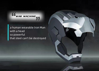 Casco Luminoso Abrible de Máquina de Guerra, Regalo Festivo, Máscaras 1:1 con Ojos Láser, Accesorios de Cosplay para Adultos y Niños