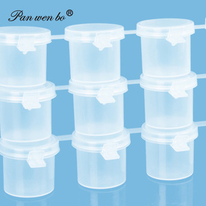 2/3/5/10ml 6/8 Kết Nối Lon Acrylic Mini Sơn <span class=keywords><strong>Container</strong></span> Dải Lưu Trữ Rõ Ràng Rỗng Sơn Nồi Với Nắp - Product Image 2