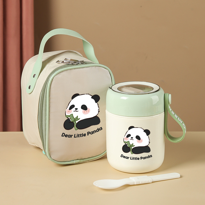 Sac isolant autocollant panda vert [isolation en mousse]