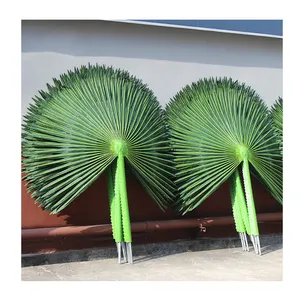 Factory Directly Wholesale Hanging Palm Leaves Panels Silk Eucalyptus Artificial Palm Leaves Fence