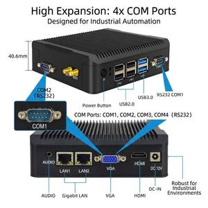 กล่องคอมพิวเตอร์อุตสาหกรรมขนาดเล็กแบบไม่มีพัดลมระบบ LAN คู่ Intel Celeron N5095 <span class=keywords><strong>Windows</strong></span> <span class=keywords><strong>11</strong></span> Linux fanless PC - Product Image 3