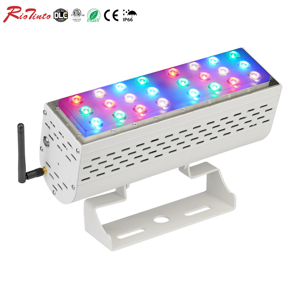 Высокое качество 50 Вт светодиодный свет AC100-277V беспроводной Wi-Fi DMX RGBW светодиодный прожектор ETL CETL перечислил современный уличный прожектор светодиодный прожектор