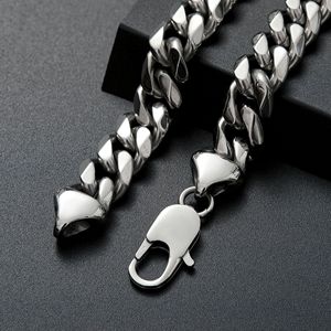 Stainless Steel Miami Cuban <strong>Chain</strong> Necklace 6MM-12MM <strong>Silver</strong> Curb Cuban Necklace Miami Cuban Link <strong>Chain</strong> Mes <strong>Chain</strong>