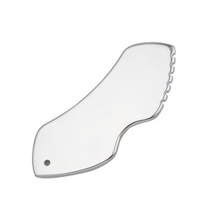 Zinc Alloy Guasha Board Teeth Edge Facial Lifting Massage Tool Lip Shape Gua Sha Scraping Plate For Face <b>Neck</b> Body Spa - Product Image 1