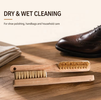Brosse de nettoyage pour voiture en poils de porc avec manche en bois de bonne qualité, idéale pour le nettoyage automobile (OEM)