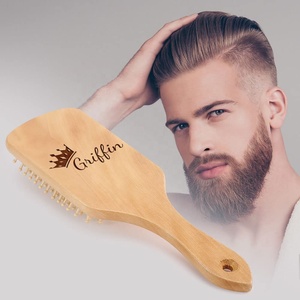 Vente en gros peigne en bois personnalisé <span class=keywords><strong>brosse</strong></span> à cheveux à coussin d'air <span class=keywords><strong>brosse</strong></span> à pagaie en bois démêlante de coiffure écologique - Product Image 4