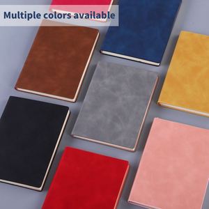 Wholesale Custom Pu Leather Planner Journal Black Notebook Hard Cover Printed Logo A5 <b>A6</b> B5 <b>Diary</b> Note Book - Product Image 4