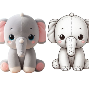 Produttore di giocattoli <span class=keywords><strong>Zoo</strong></span> di animali imbottiti a basso MOQ peluche personalizzato simpatico elefante gigante peluche - Product Image 4