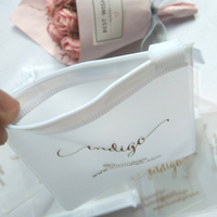 Bolsa de Empaque para Joyería de Moda con Logo Personalizado, Bolsa Pequeña Transparente de Plástico con Cierre Zip, Estuche Mini de PVC Transparente con Cremallera