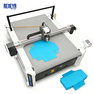 เครื่องตัด CNC แบบ Flatbed สำหรับงานบรรจุภัณฑ์ REMEYA สำหรับแผ่นลูกฟูกสองชั้นหนา พร้อมเกจวัดความหนาและเครื่องตัดนับจำนวนชั้น - Product Image 1