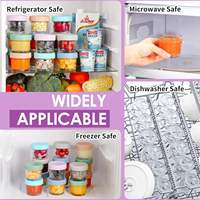 Bocaux en verre de qualité alimentaire de 4 oz pour aliments pour bébés, empilables, réutilisables, avec couvercles, pour yaourt, flocons d'avoine, préparation de repas