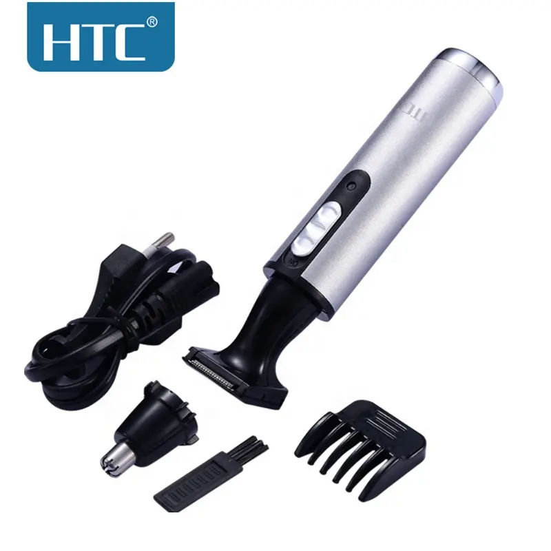 HTC AT-036 best selling 2 in 1 multi-function different heads with fully metal body ear and nose trimmer