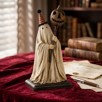 Figurine fantôme créative d'Halloween en résine, lumière citrouille, décoration de table, décoration de maison hantée, cadeau de festival, ornement de maison OEM ODM