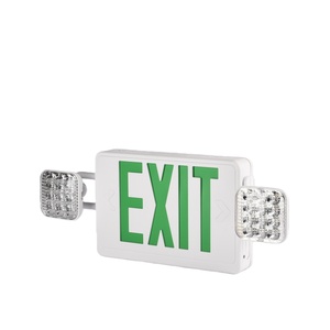Signalisation de sortie de secours <span class=keywords><strong>LED</strong></span>, lumière d'urgence 3W IP30, double face, montage mural, ABS, blanc/vert, signalisation de sortie de secours - Product Image 2