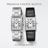 Montre-bracelet élégante de qualité supérieure en acier inoxydable 316 avec cristal saphir et quartz, fermoir papillon double bouton-poussoir, pour un usage quotidien décontracté unisexe