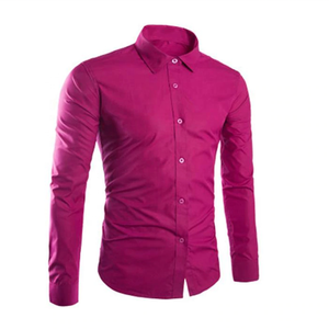 Camisa de vestir informal transpirable antiarrugas de talla grande para hombre de nuevo estilo personalizado con logotipo personalizado - Product Image 3