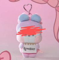 Porte-clés en peluche tendance série nœud perlé animaux mignons style dessin animé BT