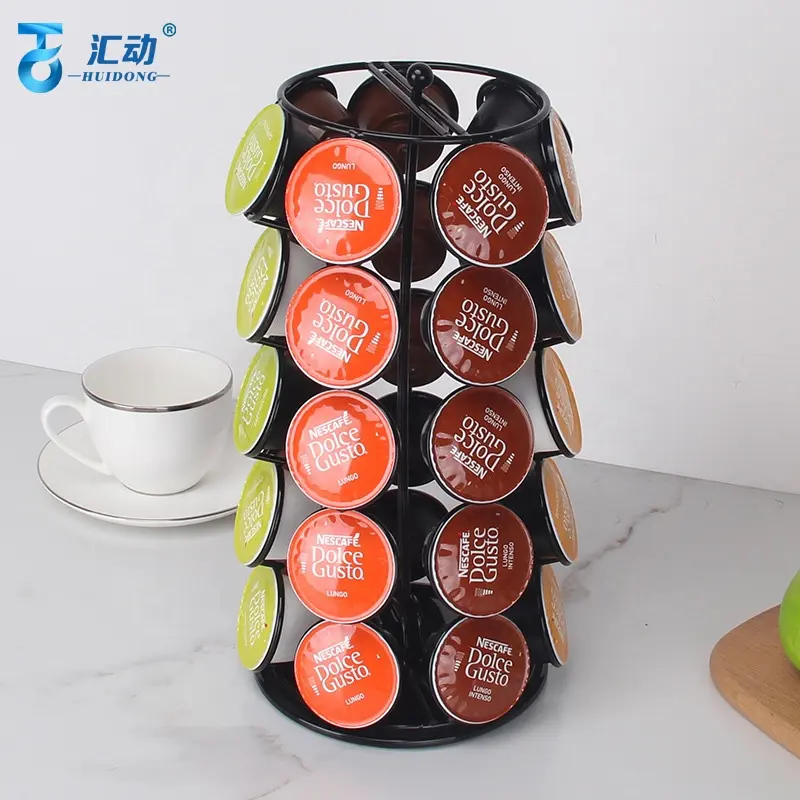 Cápsula de café portátil em forma de árvore, suporte metálico para cápsula de café dolce gusto, 35 peças