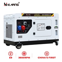 Mesin Diesel Hiearns Harga Bagus 8KW 10KW Silinder Tunggal Berpendingin Udara Generator Diesel Portabel Senyap Cadangan Daya untuk Dijual