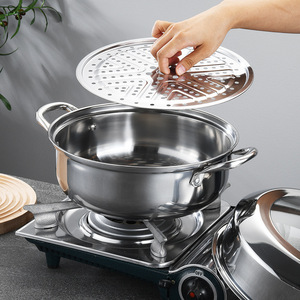 Marmite à vapeur et à soupe multi-couches en acier inoxydable épaissi de 28 cm, grande capacité, modèle <span class=keywords><strong>MYC</strong></span>, pour cuisson vapeur et soupes, idéale pour le hot pot - Product Image 3